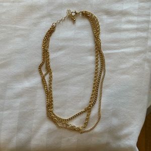 Gold 3 Chain Necklace